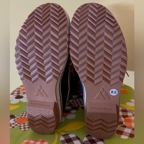 Women's Black and Brown Winter Boots; Waterproof & Slip Resistant - Picture 3 of 3